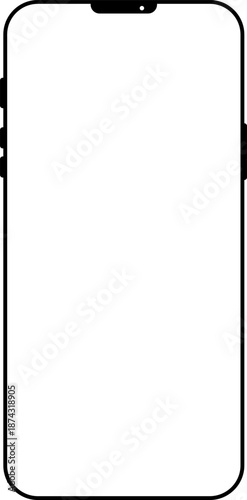 Mockup smart phone new generation Image isolated Transparent screen modern smartphone for Infographic