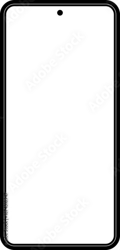 Mockup smart phone new generation Image isolated Transparent screen modern smartphone for Infographic