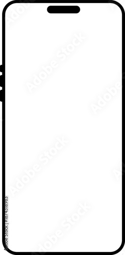 Mockup smart phone new generation Image isolated Transparent screen modern smartphone for Infographic