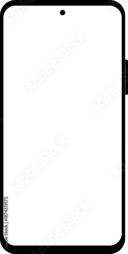 Mockup smart phone new generation Image isolated Transparent screen modern smartphone for Infographic