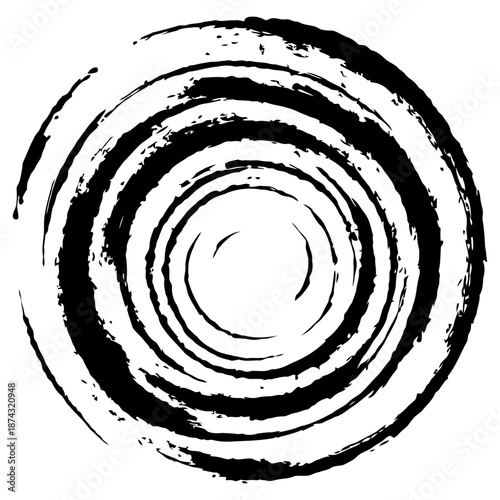 Bold spiral brushstroke grunge texture vector for poster backgrounds large format prints and attention-grabbing marketing materials