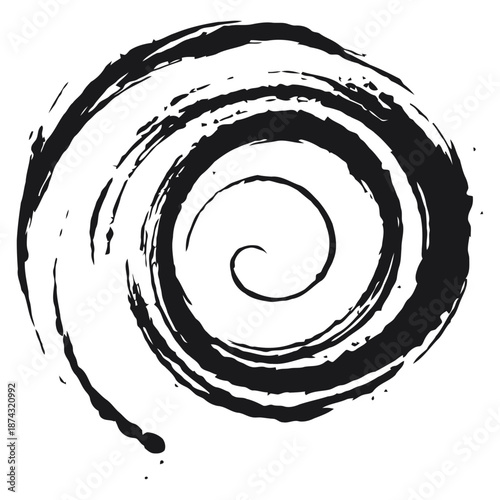 Modern spiral brushstroke grunge texture vector for digital product backgrounds app design elements and contemporary marketing visuals