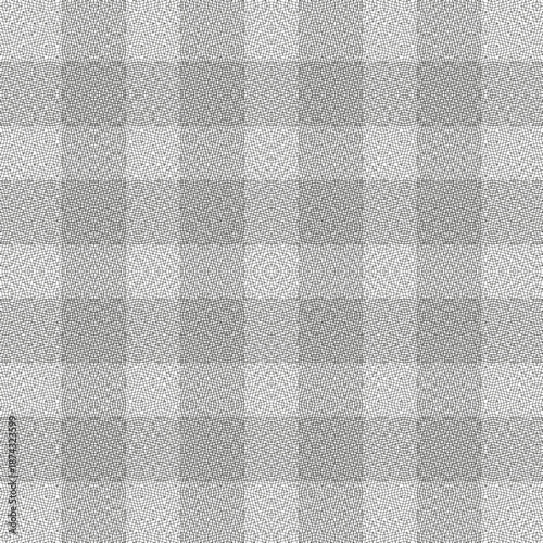 Grey checkered pattern. Plaid texture vector. Gingham fabric design. Square tile art.