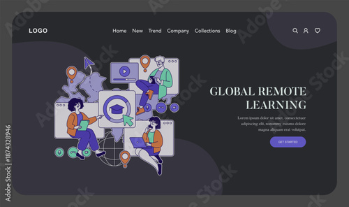 Interactive Global Remote Learning Vector Illustration