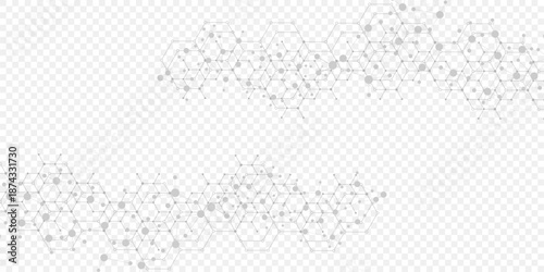 Structure molecule and communication Dna, atom, neurons. Science concept for your design. Connected lines with dots. Medical, technology, chemistry, science background. illustration.