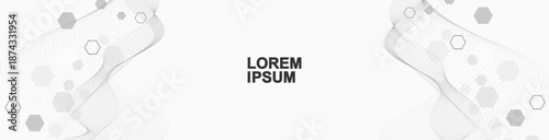 Health care or medical abstract background with hexagons, lines and dots. Scientific innovation banner template concept. Biology and pharmaceutical technology background. Vector illustration.