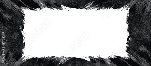 Grunge hand drawn ink frame and border scratch background design. artistic black grunge frame and creative banner poster vector texture.