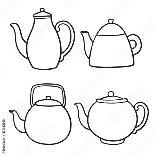 White Teapot Illustration.