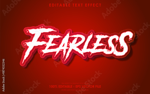 Fearless editable 3D text effect