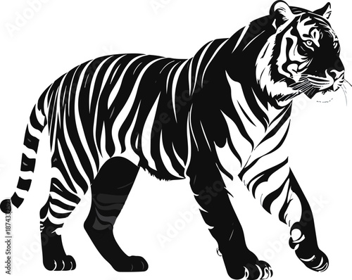 Tiger Silhouette Vector Illustration