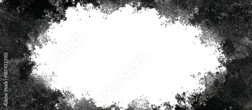 Grunge hand drawn ink frame and border scratch background design. artistic black grunge frame and creative banner poster vector texture.