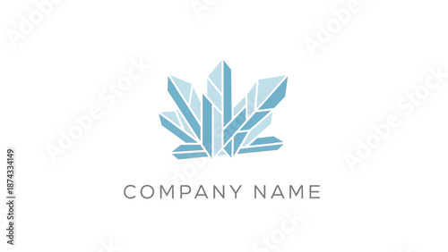 Blue Crystal Logo Design Element.