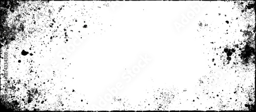 Grunge hand drawn ink frame and border scratch background design. artistic black grunge frame and creative banner poster vector texture.