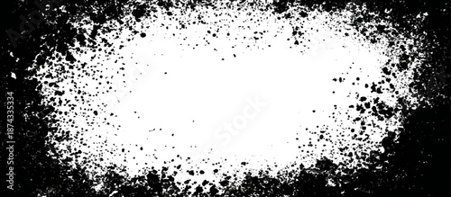 Grunge hand drawn ink frame and border scratch background design. artistic black grunge frame and creative banner poster vector texture.