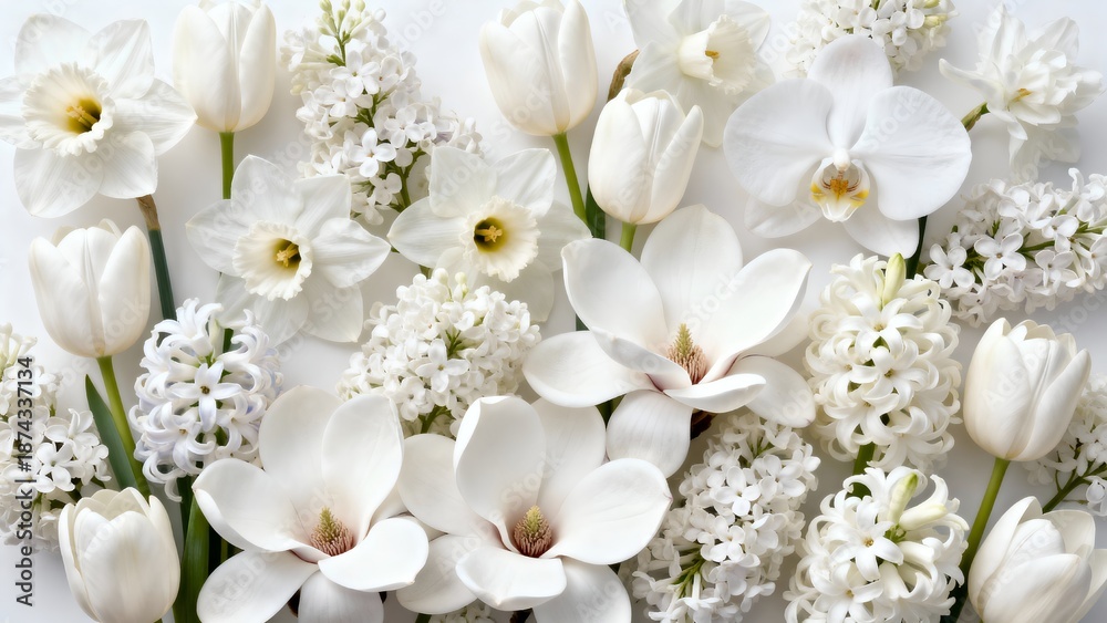Fototapeta premium white flowers in the garden