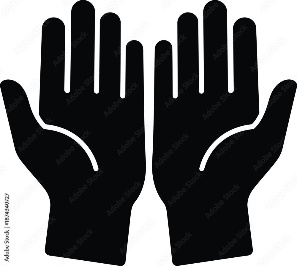 Obraz premium Open hands icon Vector