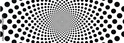 dotted optical illusion background black and white hypnotic