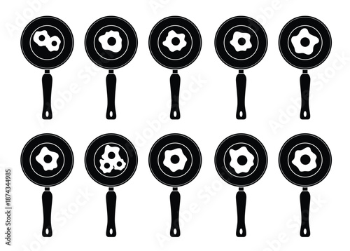  fried egg vector design illustration isolated on white 