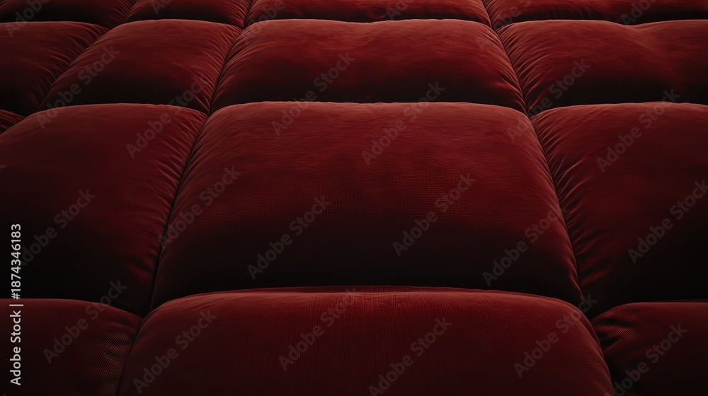 Obraz premium Close up of dark red velvet geometric pattern