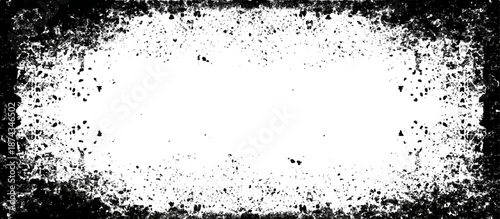 Grunge hand drawn ink frame and border scratch background design. artistic black grunge frame and creative banner poster vector texture.
