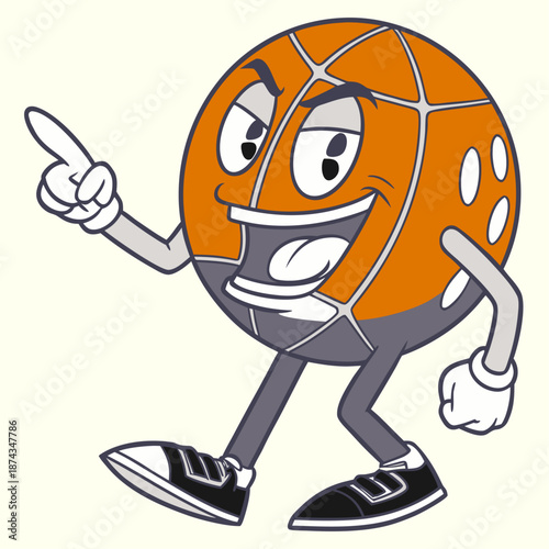 Funny Sports Mascot Icon for Warning or Important Notice