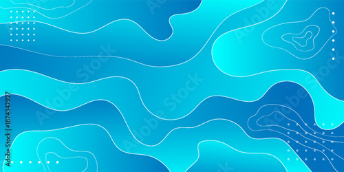Abstract modern graphic element. Dynamical colored forms and waves. Gradient abstract banner with flowing liquid shapes. Template for the design of a website landing page or background.