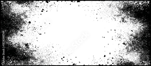 Grunge hand drawn ink frame and border scratch background design. artistic black grunge frame and creative banner poster vector texture.