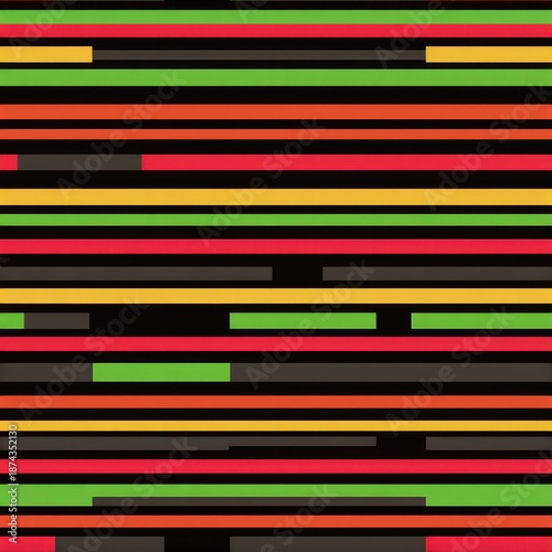 Colorful Horizontal Stripes Pattern - Vibrant Abstract Background Design.