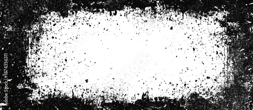 Grunge hand drawn ink frame and border scratch background design. artistic black grunge frame and creative banner poster vector texture.