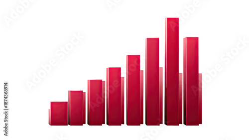 Free Download 3D red business financial graph with a red arrow showing market growth and profit success on a white background stock illustration - GFXLoad