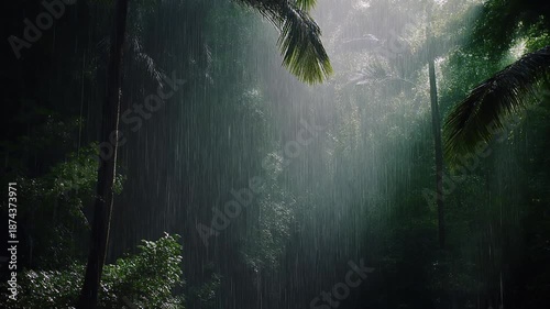 Misty Rainforest Canopy View.