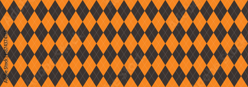 orange and black seamless argyle pattern halloween rhombus