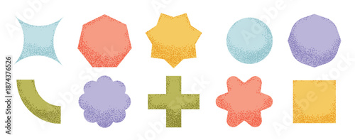 noise sticker shape collection primitive geometric label
