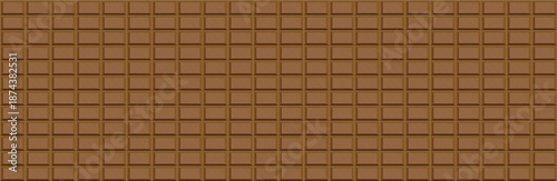 Seamless pattern background of brown milk chocolate bar segments