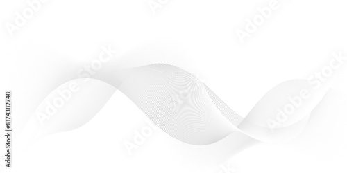 Vector sound wave digital white, gray gradient blend futuristic technology. flow tech transparent line stripe energy connection web music noise. beautiful dynamic smooth space texture background. 