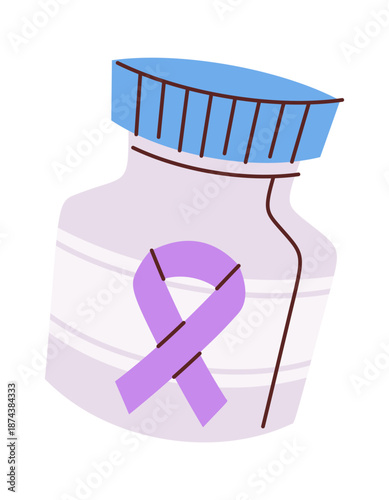 Cancer pills world day symbol