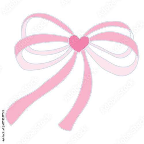 coquette Cute Ribbons and Decorative Bows - Whimsical Illustrations