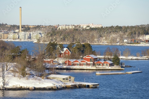 Photography The Stockholm archipelago with the Fjderholmarna in the foreground and Liding in