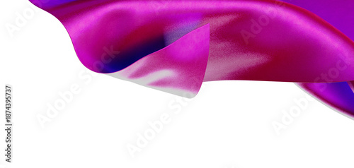 Foto Elegant abstract of flowing pink fabric with purple and blue tones