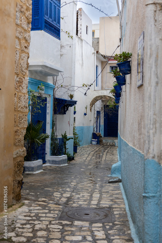 Narrow streets of medina, Bizerte, Tunisia