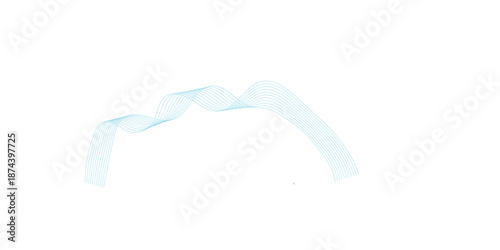 Abstract blue smoke swirl illustration featuring smooth wave lines and motion curves on a white backdrop design for a modern business web wallpaper concept