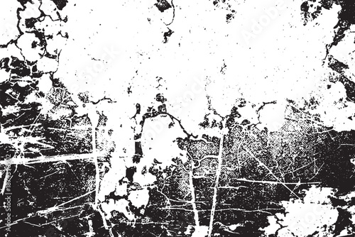 Distressed Black and White Grunge Texture with Scratches and Cracks