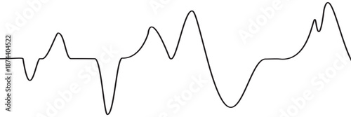 Heart cardiogram continuous line, Heart beat line symbol.Cardiogram line icon, Vector illustration design