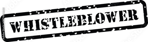 grungy whistleblower rubber stamp text