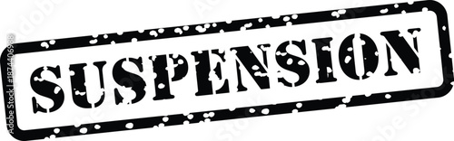 suspension rubber stamp with grunge effect