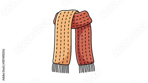 Warm Woven Winter Accessory For Chilly Weather With Two Tone Color And Fringed Ends Ready For Cold Season Outdoor Activities