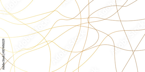 Chaotic random lines abstract geometric pattern vector background. Vector background with stripes salmon.  modern wavy stripes on white background isolated. Decorative golden pattern with tangled .