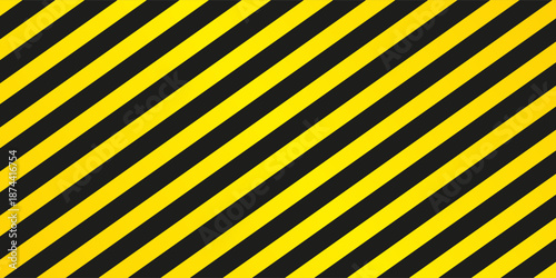 Yellow and black striped lines seamless pattern or texture. Under construction and safety background.