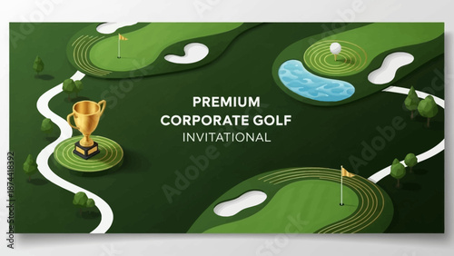 Premium Corporate Golf Invitational Trophy and Course.