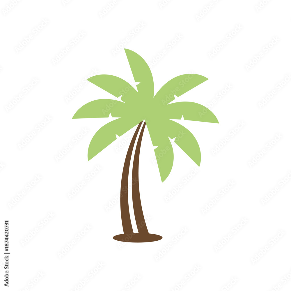 Obraz premium palm tree on white background